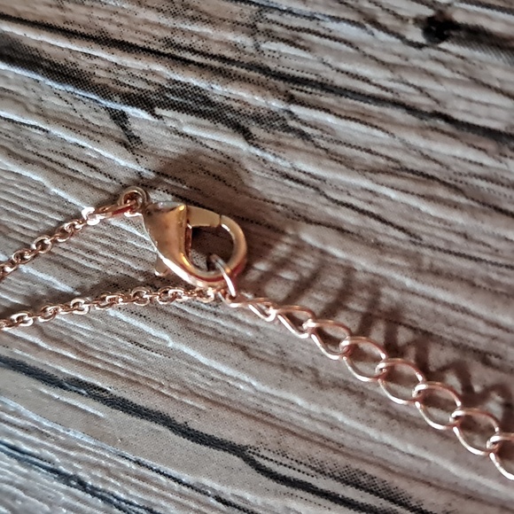 Harry Potter Deathly Hallows Necklace Rose Gold and Silver Tone - Picture 4 of 6